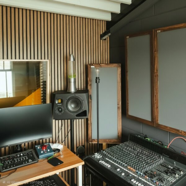 Acouatical panels in a studio